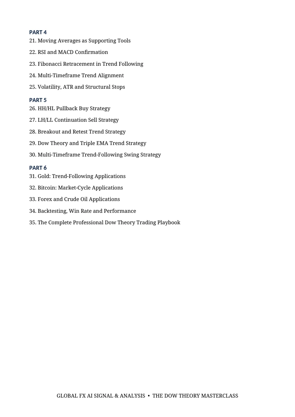 The Dow Theory Masterclass — Table of contents · PDF 3