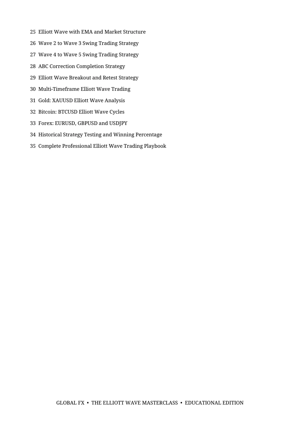 The Elliott Wave Masterclass — Table of contents · PDF 3