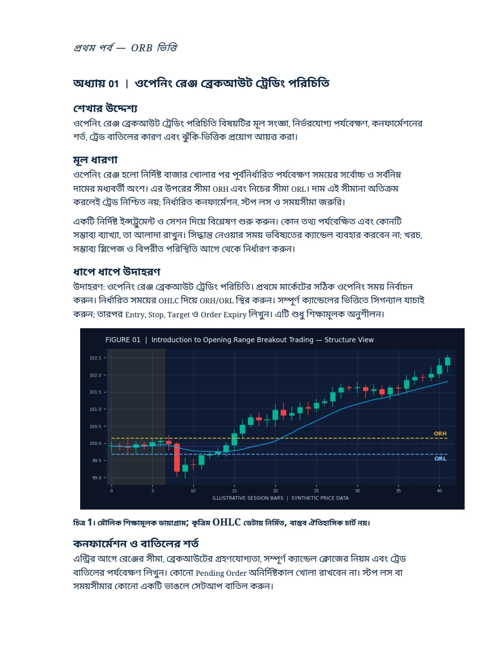 ওপেনিং রেঞ্জ ব্রেকআউট মাস্টারক্লাস — প্রথম অধ্যায় — শুরুর পৃষ্ঠা · PDF 4