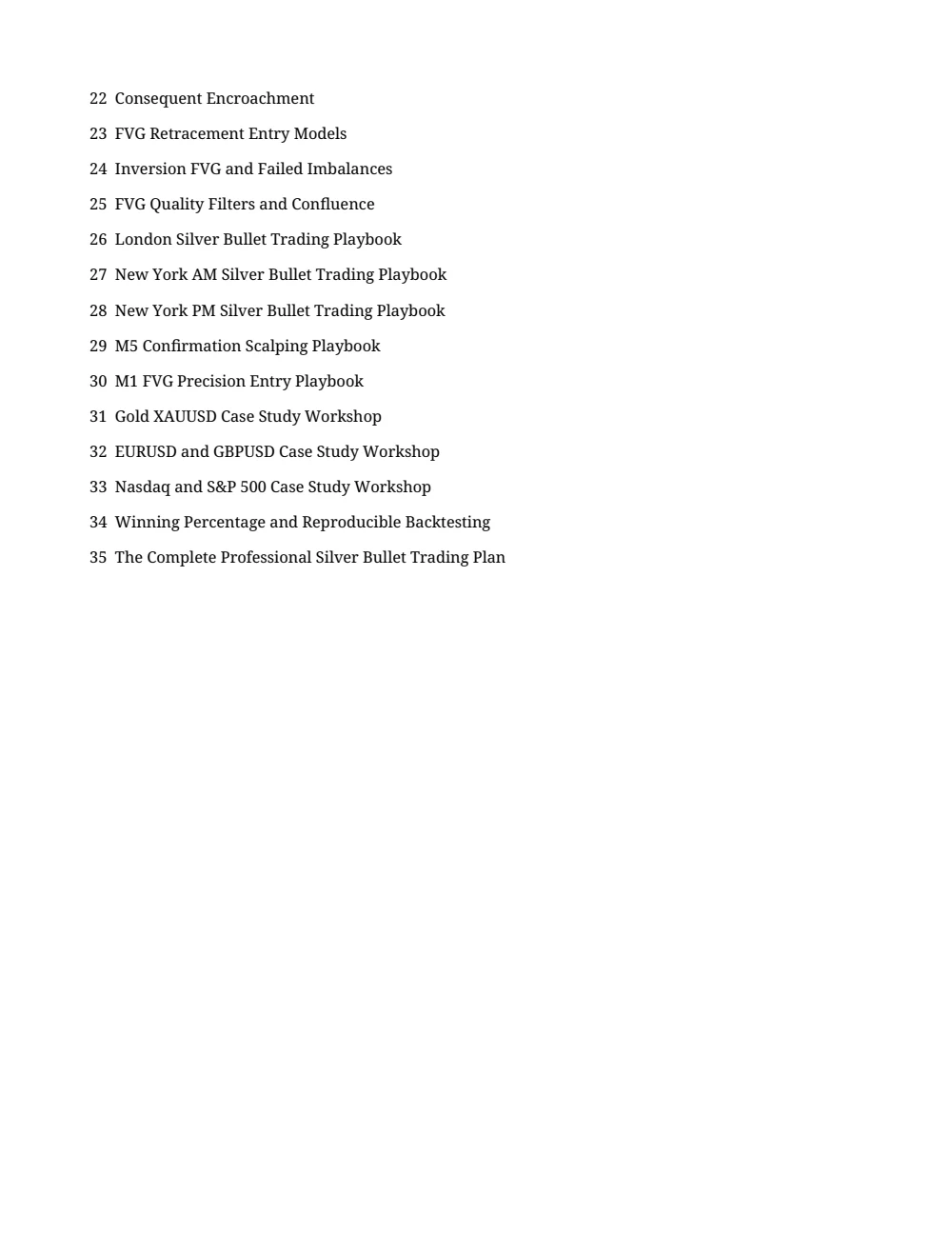 The ICT Silver Bullet Masterclass — Table of contents · PDF 3