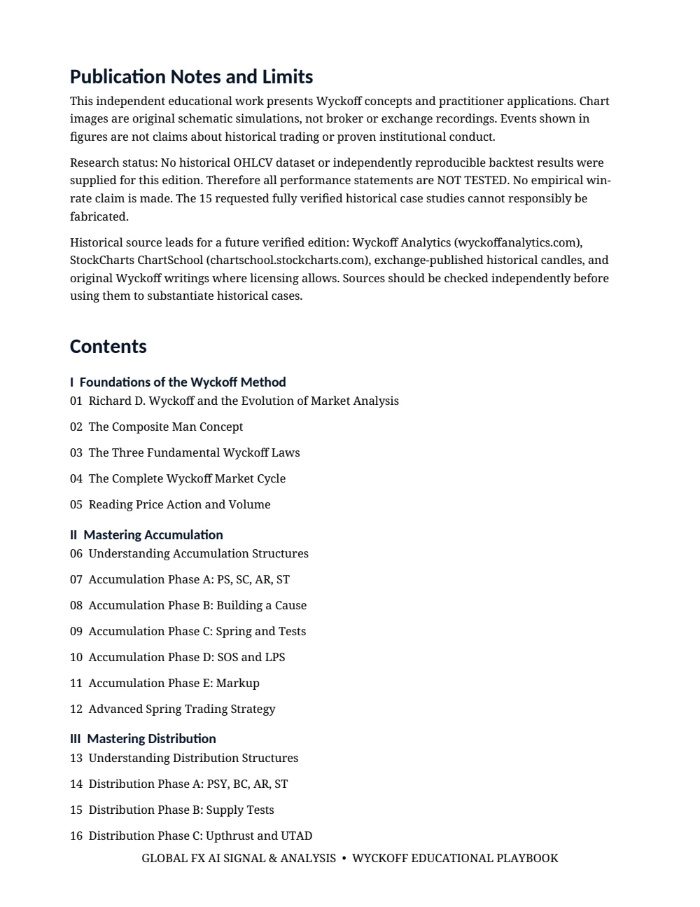 The Wyckoff Method — Table of contents · PDF 2