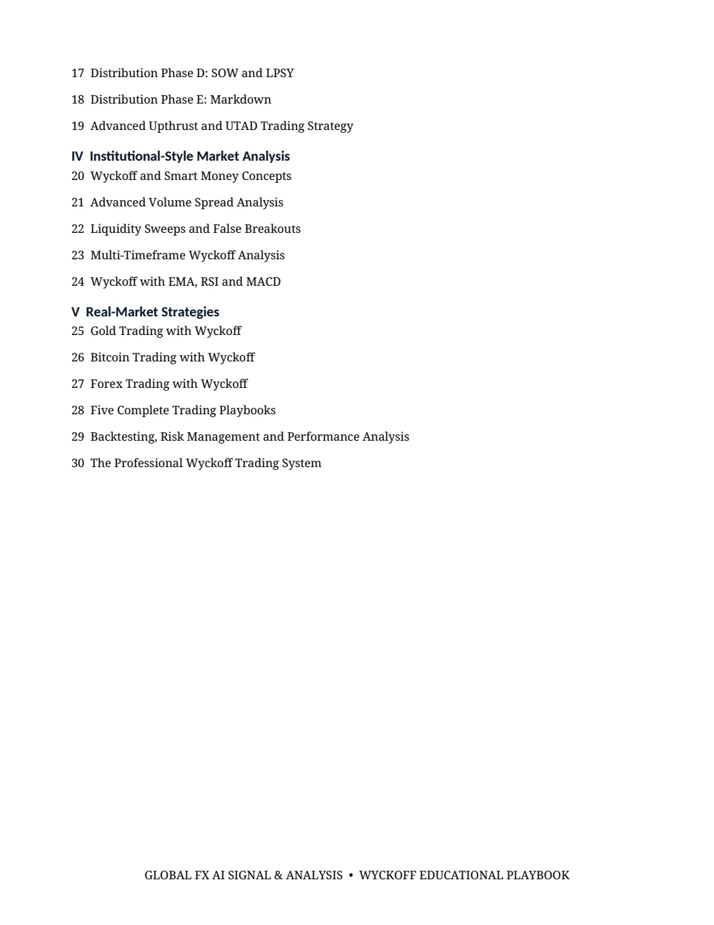 The Wyckoff Method — Table of contents · PDF 3